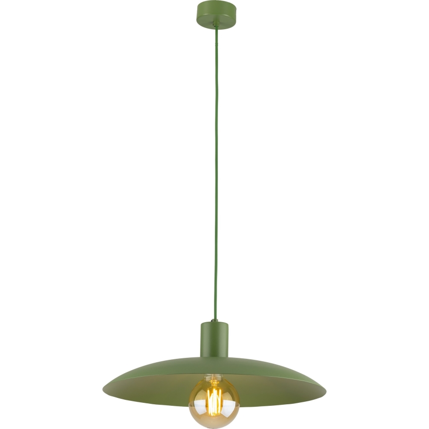 Candeeiro suspenso ASTRA 1xE27/15W/230V diâmetro 41 cm verde