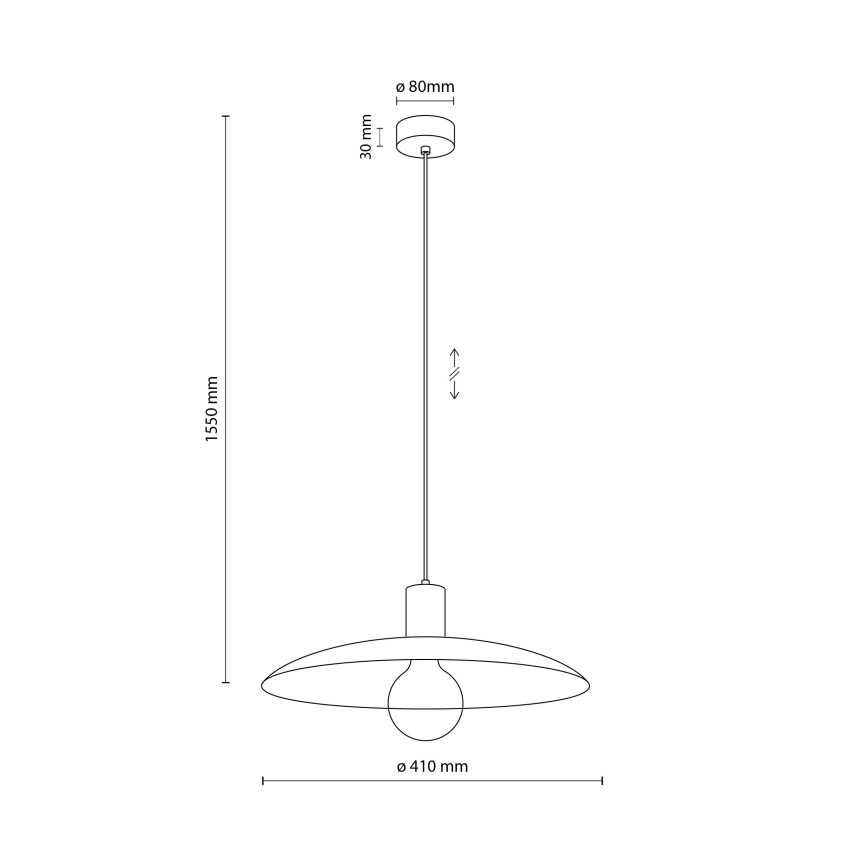 Candeeiro suspenso ASTRA 1xE27/15W/230V diâmetro 41 cm verde