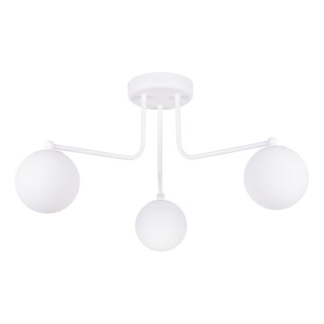Candeeiro suspenso ASTRAL 3xG9/8W/230V branco