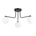Candeeiro suspenso ASTRAL 3xG9/8W/230V preto