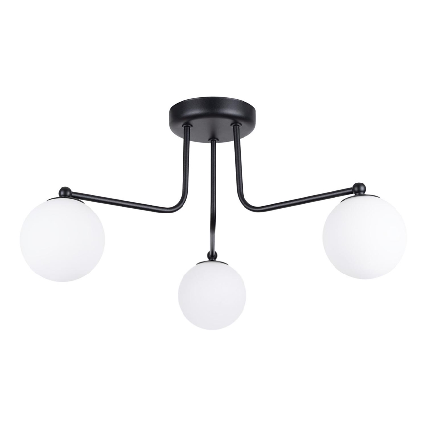 Candeeiro suspenso ASTRAL 3xG9/8W/230V preto