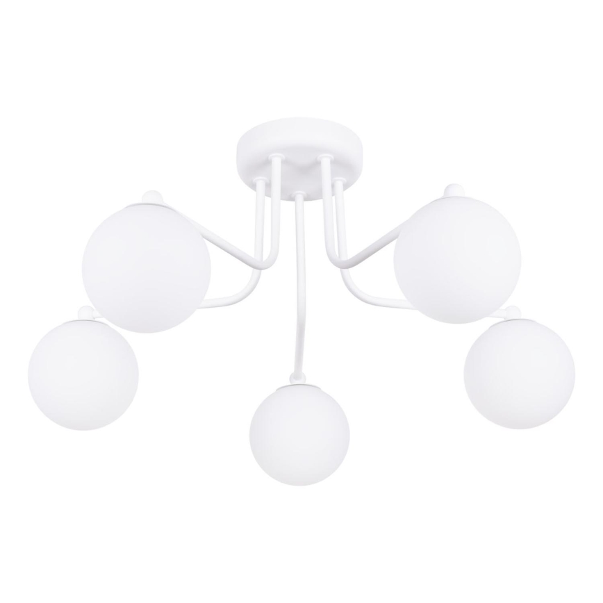 Candeeiro suspenso ASTRAL 5xG9/8W/230V branco