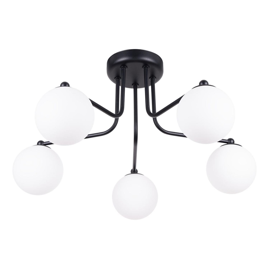 Candeeiro suspenso ASTRAL 5xG9/8W/230V preto