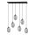 Candeeiro suspenso ASTRAL 6xE14/10W/230V preto/fumado
