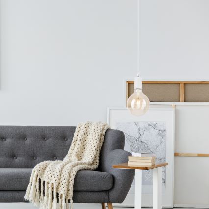 Candeeiro suspenso ASTRID 1xE27/60W/230V branco