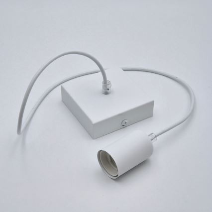 Candeeiro suspenso ASTRID 1xE27/60W/230V branco