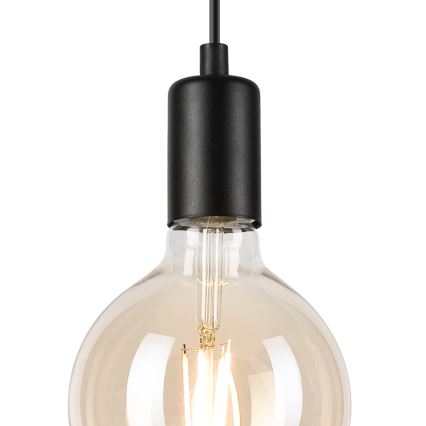 Candeeiro suspenso ASTRID 1xE27/60W/230V mate preto