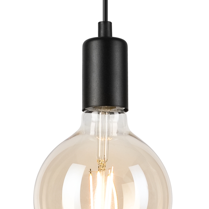 Candeeiro suspenso ASTRID 1xE27/60W/230V mate preto