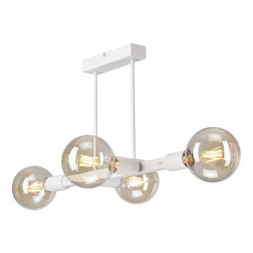Candeeiro suspenso ASTRID 4xE27/60W/230V branco