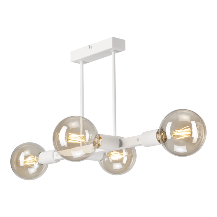 Candeeiro suspenso ASTRID 4xE27/60W/230V branco