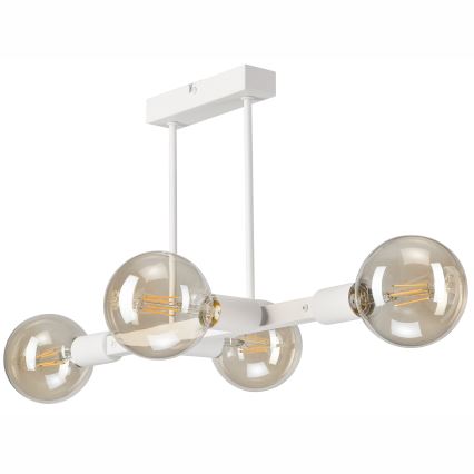 Candeeiro suspenso ASTRID 4xE27/60W/230V branco