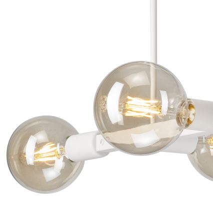 Candeeiro suspenso ASTRID 4xE27/60W/230V branco