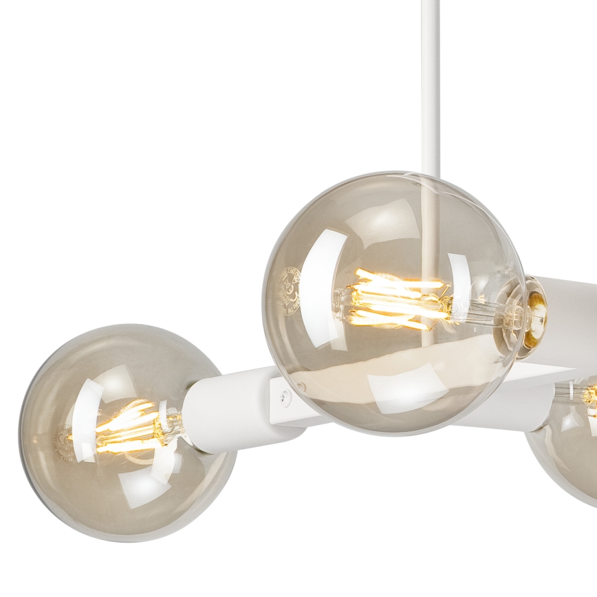 Candeeiro suspenso ASTRID 4xE27/60W/230V branco