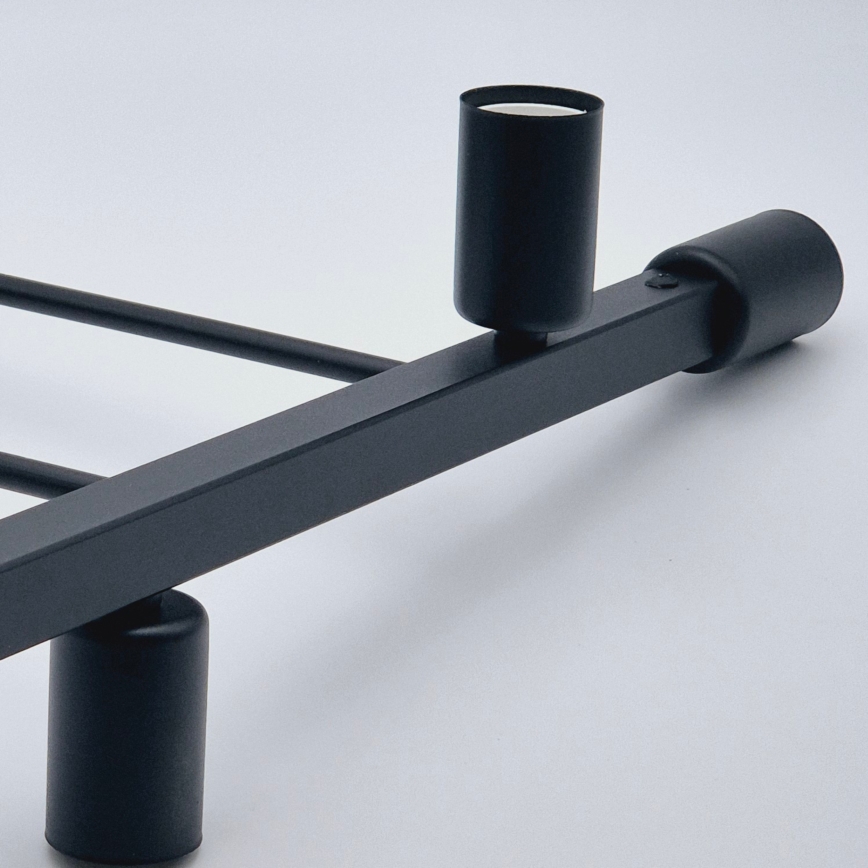 Candeeiro suspenso ASTRID 4xE27/60W/230V preto