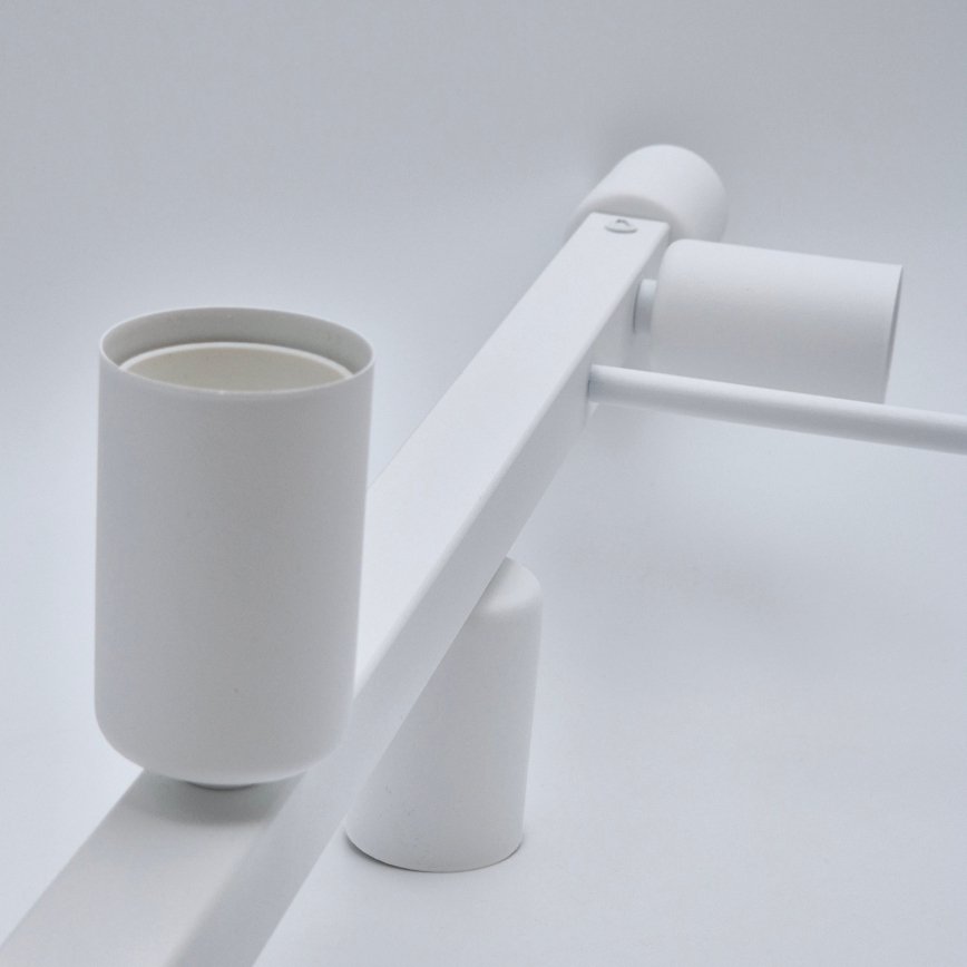 Candeeiro suspenso ASTRID 6xE27/60W/230V branco