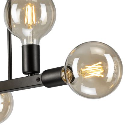Candeeiro suspenso ASTRID 6xE27/60W/230V preto