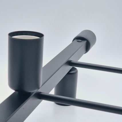 Candeeiro suspenso ASTRID 6xE27/60W/230V preto