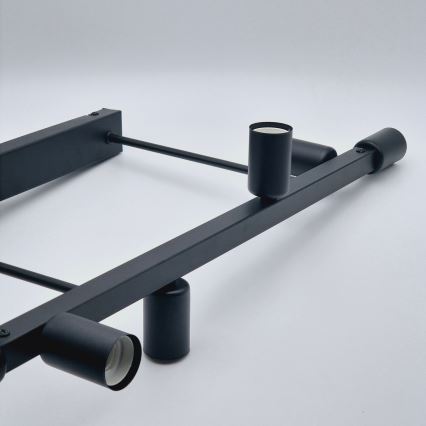 Candeeiro suspenso ASTRID 6xE27/60W/230V preto