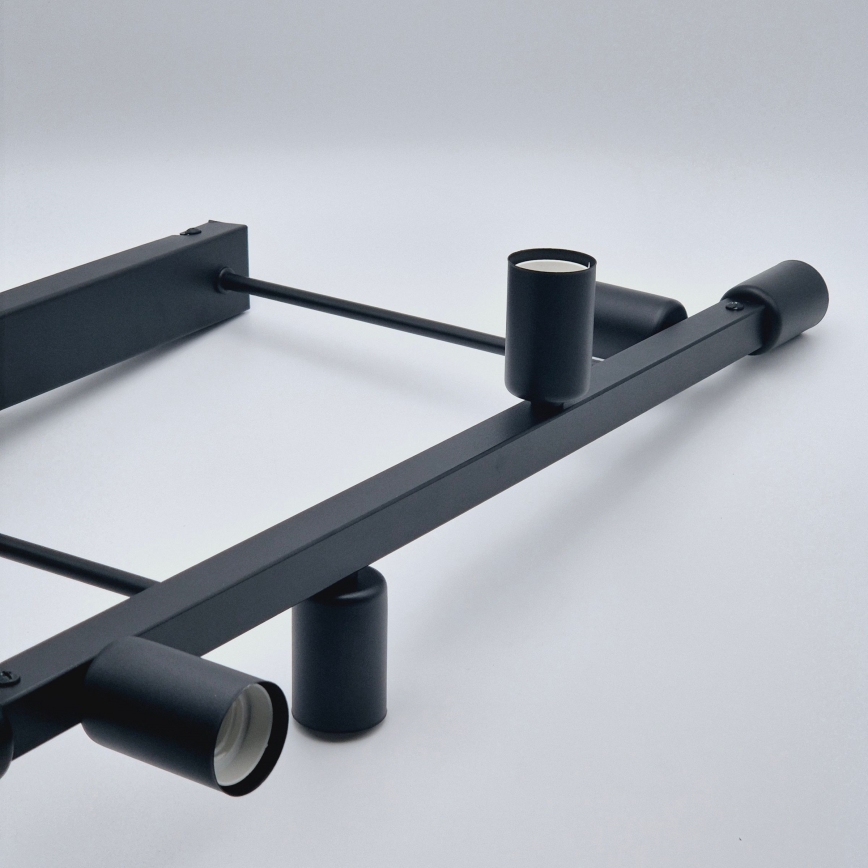 Candeeiro suspenso ASTRID 6xE27/60W/230V preto