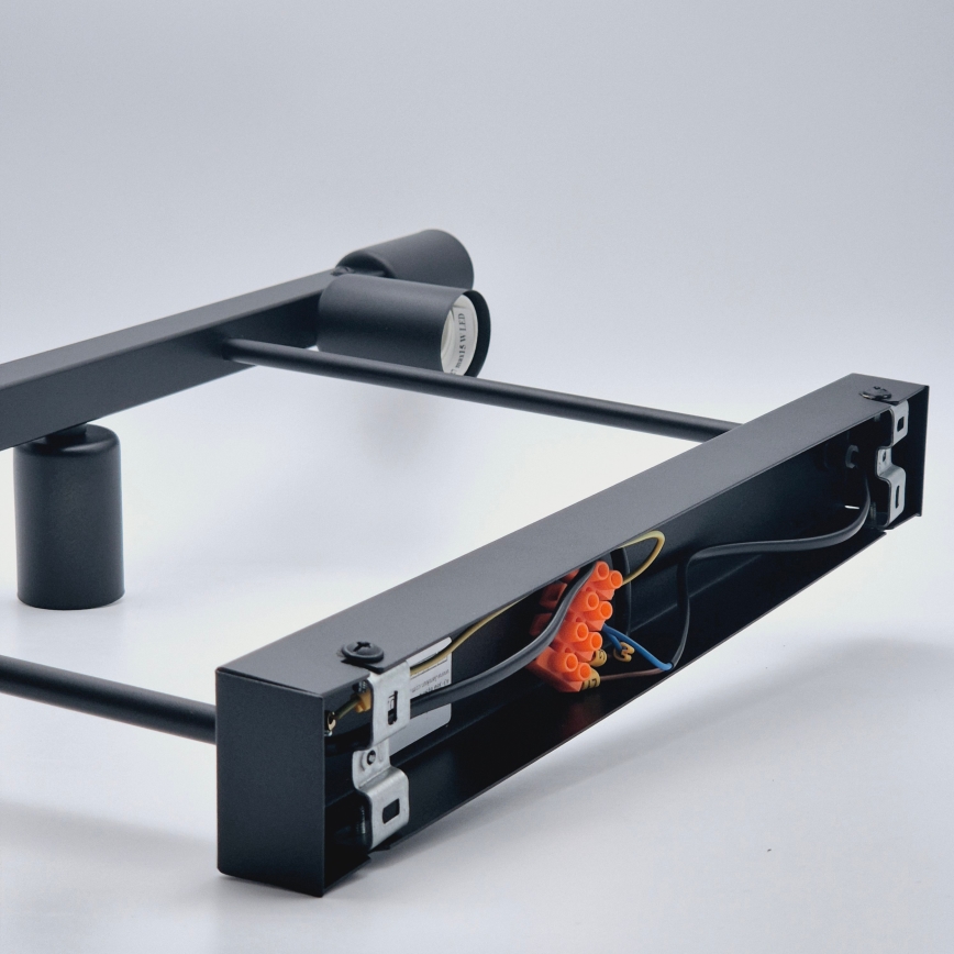 Candeeiro suspenso ASTRID 6xE27/60W/230V preto