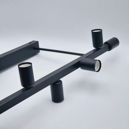 Candeeiro suspenso ASTRID 8xE27/60W/230V preto