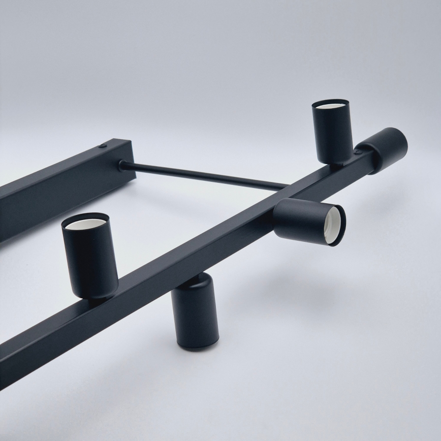 Candeeiro suspenso ASTRID 8xE27/60W/230V preto