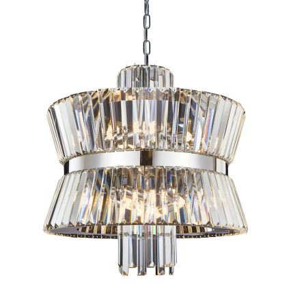 Candeeiro suspenso AURELIA 12xE14/40W/230V cromado mate