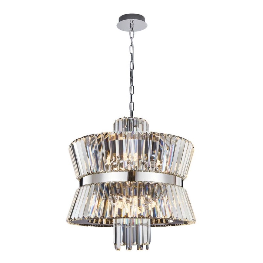 Candeeiro suspenso AURELIA 12xE14/40W/230V cromado mate
