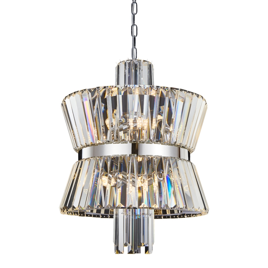 Candeeiro suspenso AURELIA 8xE14/40W/230V cromado mate