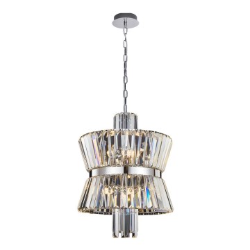 Candeeiro suspenso AURELIA 8xE14/40W/230V cromado mate