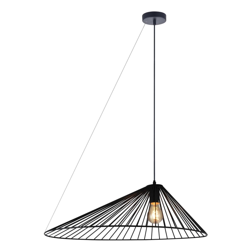 Candeeiro suspenso AURORA 1xE27/20W/230V diâmetro 60 cm preto