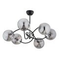 Candeeiro suspenso AURORA 6xE14/10W/230V preto/cromado brilhante