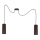 Candeeiro suspenso AVALO 2xE27/60W/230V aranha castanho/cobre