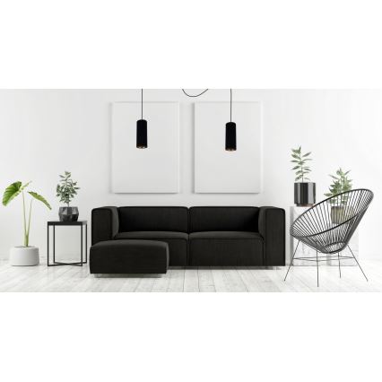 Candeeiro suspenso AVALO 2xE27/60W/230V aranha preto