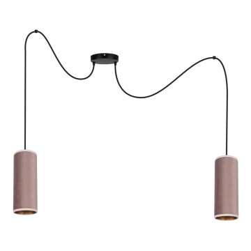 Candeeiro suspenso AVALO 2xE27/60W/230V aranha rosa/cobre