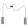Candeeiro suspenso AVALO 2xE27/60W/230V aranha rosa/cobre