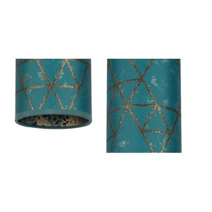 Candeeiro suspenso AVALO 2xE27/60W/230V aranha turquesa/dourado