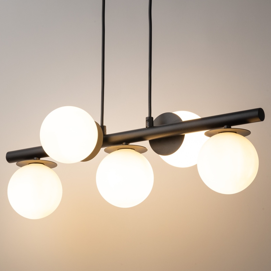 Candeeiro suspenso AVOLA 5xG9/12W/230V preto