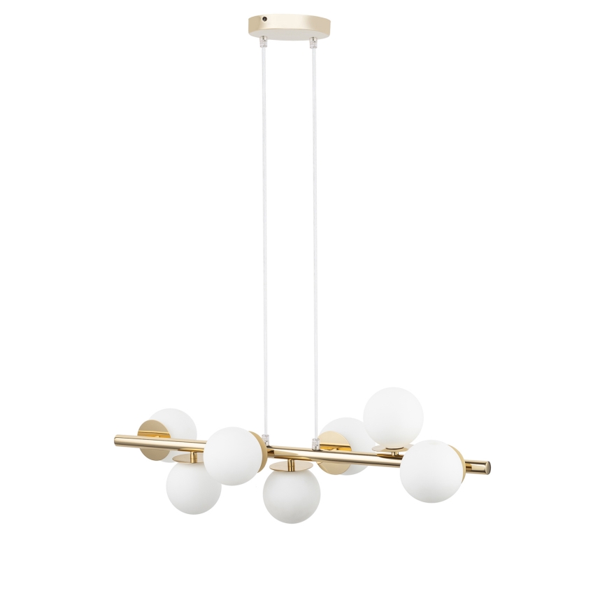 Candeeiro suspenso AVOLA 7xG9/12W/230V dourado