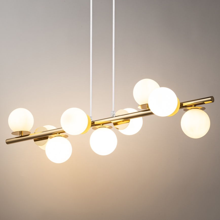 Candeeiro suspenso AVOLA 9xG9/12W/230V dourado