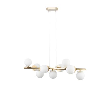 Candeeiro suspenso AVOLA 9xG9/12W/230V dourado