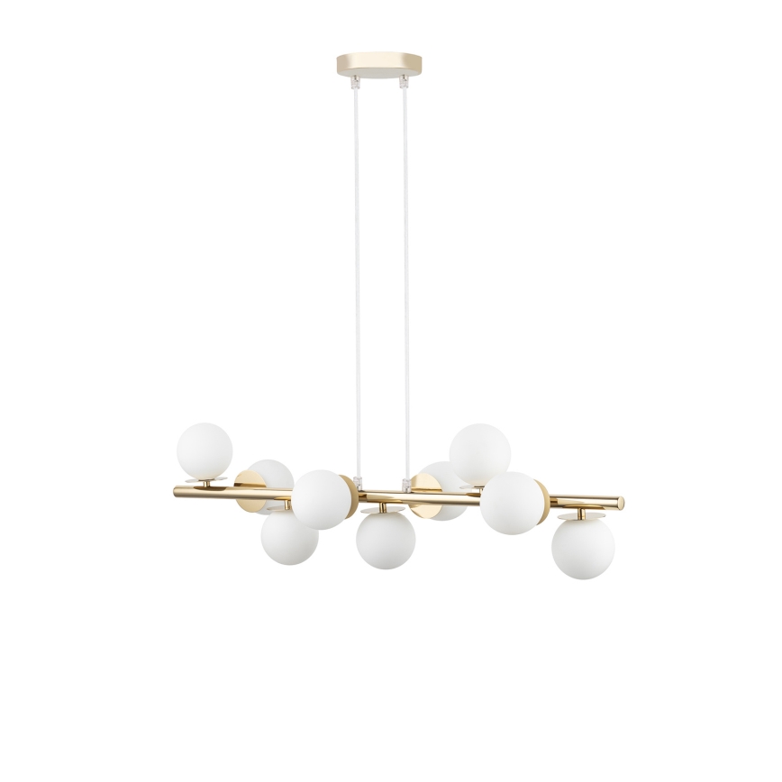 Candeeiro suspenso AVOLA 9xG9/12W/230V dourado