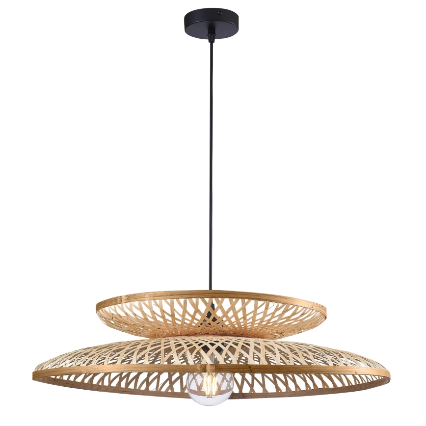 Candeeiro suspenso BALI 1xE27/20W/230V diâmetro 60 cm bambu