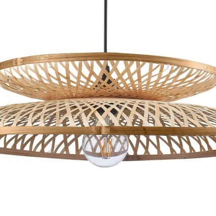 Candeeiro suspenso BALI 1xE27/20W/230V diâmetro 60 cm bambu