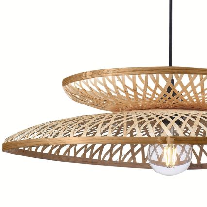 Candeeiro suspenso BALI 1xE27/20W/230V diâmetro 60 cm bambu