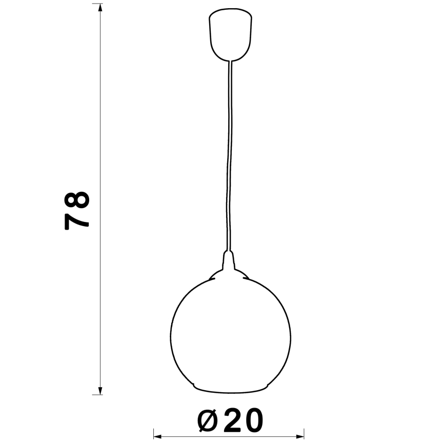 Candeeiro suspenso BALL 1xE27/60W/230V diâmetro 20 cm bege