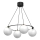 Candeeiro suspenso BALLO 4xE27/15W/230V preto/branco