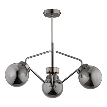Candeeiro suspenso BARSUM 3xE14/10W/230V cinzento