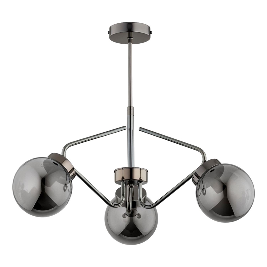 Candeeiro suspenso BARSUM 3xE14/10W/230V cinzento