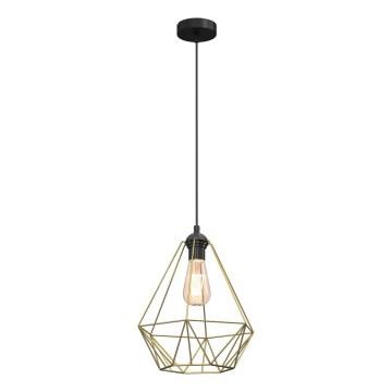 Candeeiro suspenso BASKET 1xE27/60W/230V diâmetro 35 cm dourado